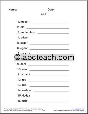 unscramble golfing|Iba pa.